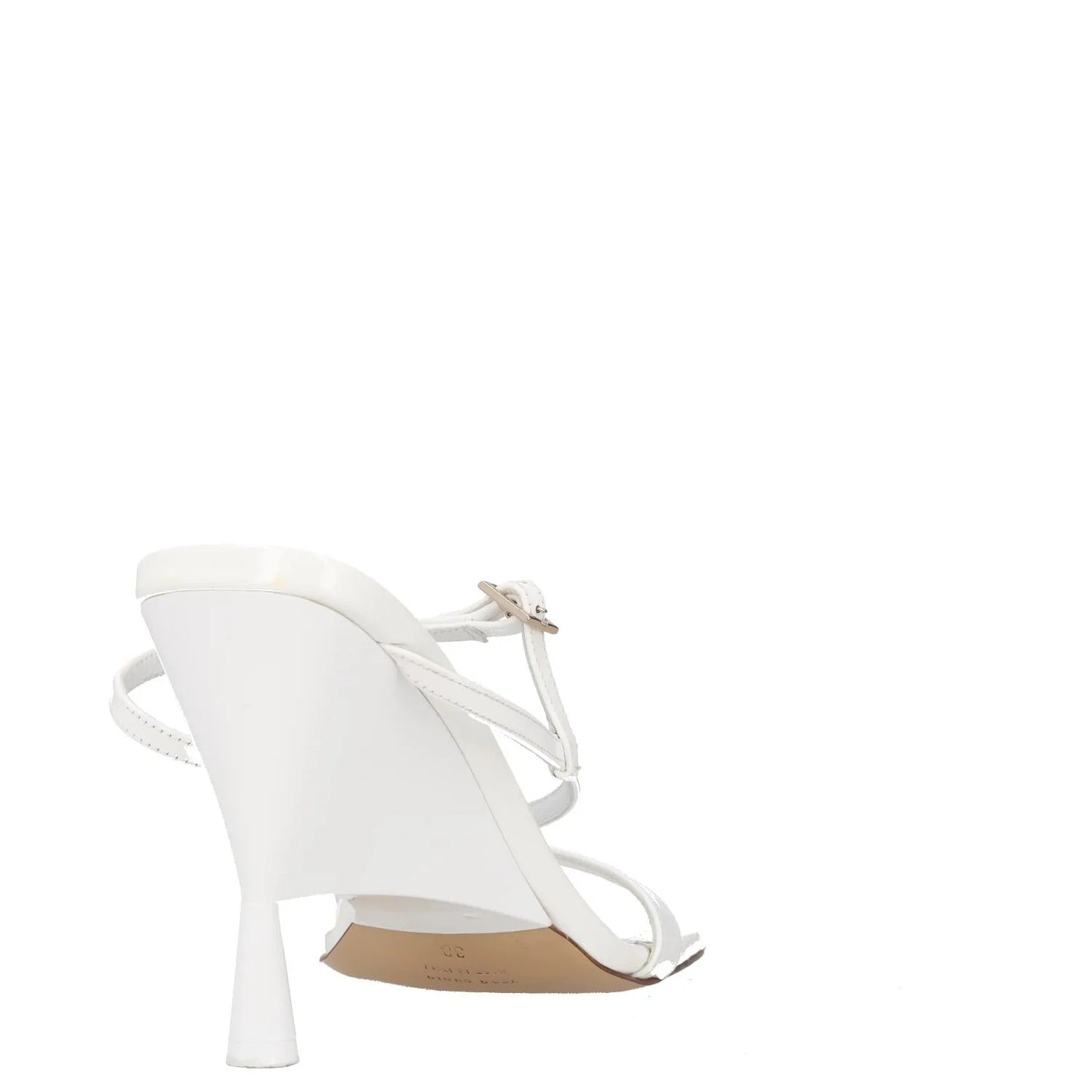 GIABORGHINI Womens Heels White Leather Mid Heel Square Toe UK 5 RRP 375 — View 6