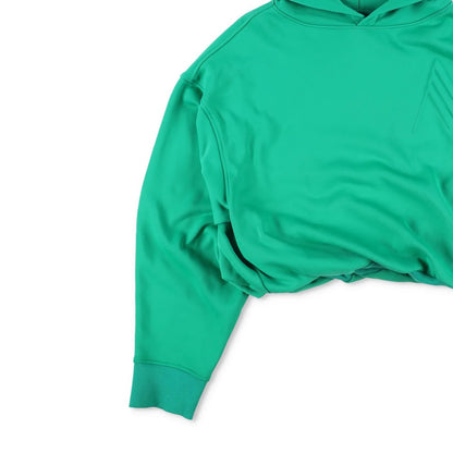 THE ATTICO Womens Cropped Hoodie Green Cotton Blend Pullover Size M RRP 320 — View 3