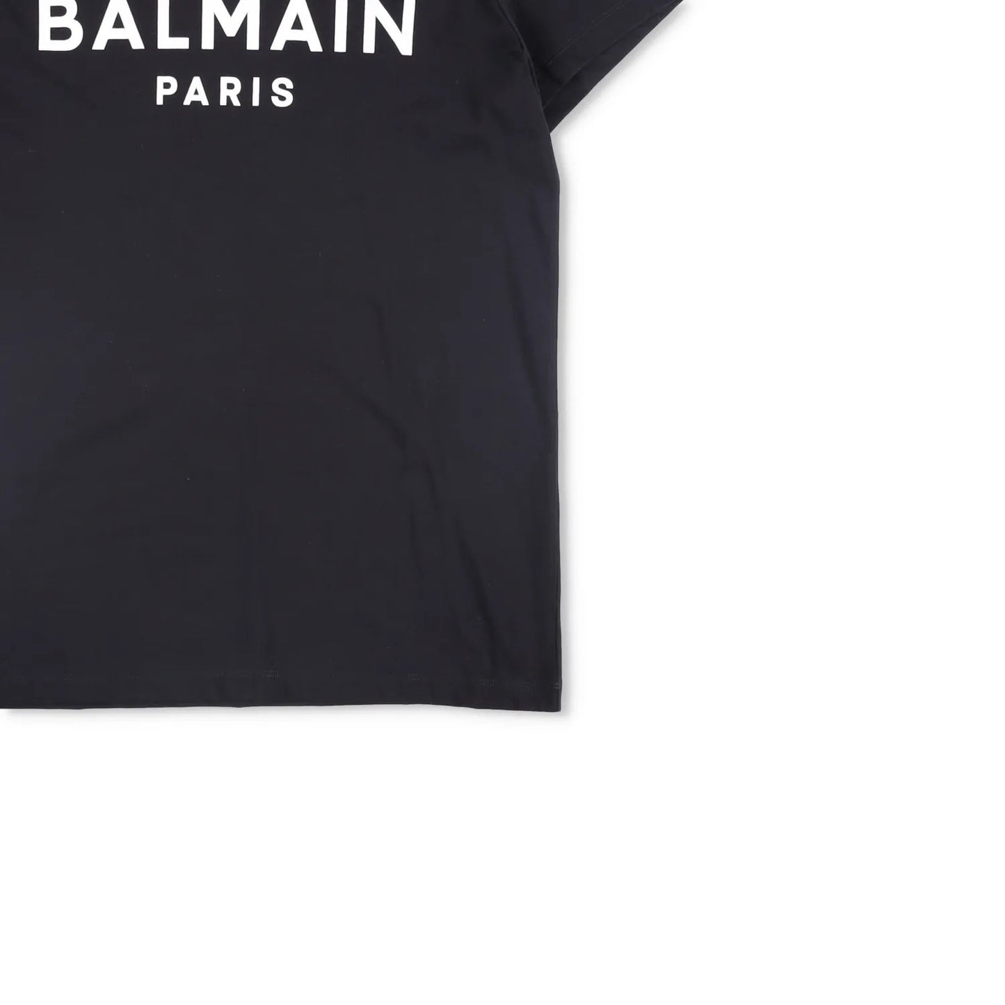 BALMAIN Mens T-Shirt Cotton Crew Neck Short Sleeve Logo Black Size L RRP 325 — View 4