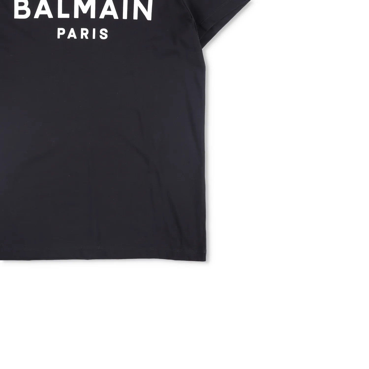 BALMAIN Mens T-Shirt Cotton Crew Neck Short Sleeve Logo Black Size L RRP 325 — View 4