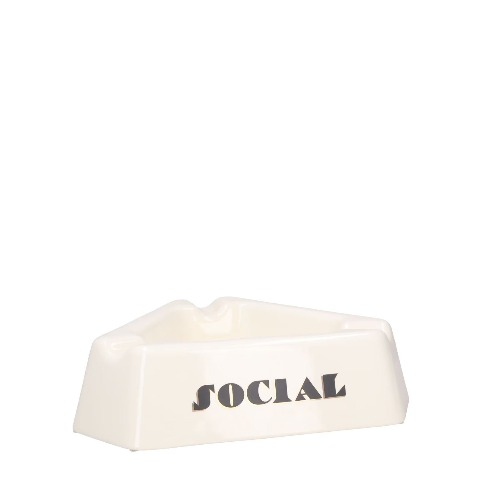 SELETTI X Diesel Social Smoker Ashtray Porcelain Glossy White Square OS RRP 130 — View 6