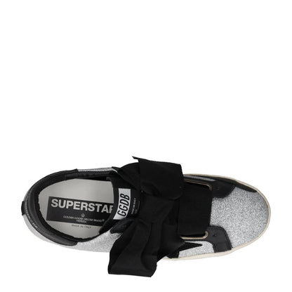 GOLDEN GOOSE Womens Trainers Silver Black White Leather Low Top UK 8 RRP 485 — View 7
