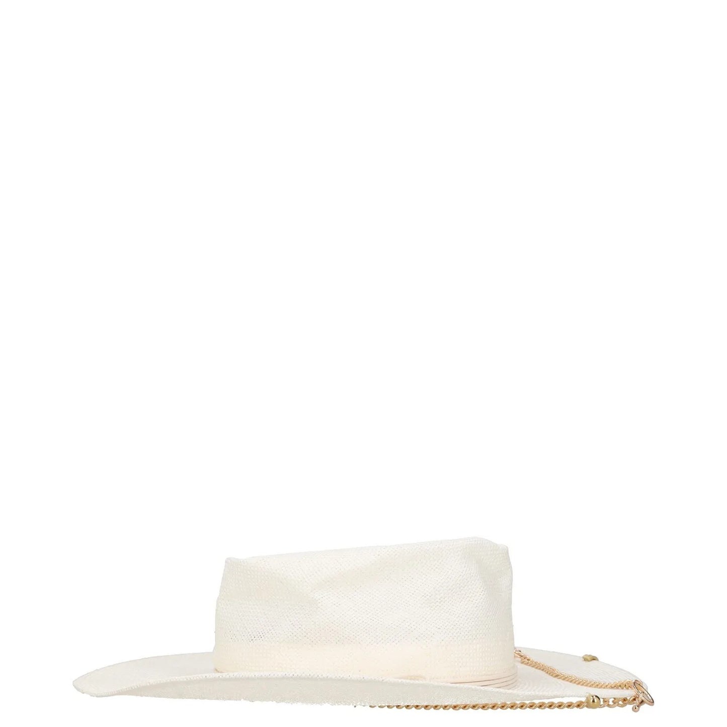RUSLAN BAGINSKIY Womens Pierced Chain Strap Fedora Hat Beige Neutrals L RRP 400 — View 6