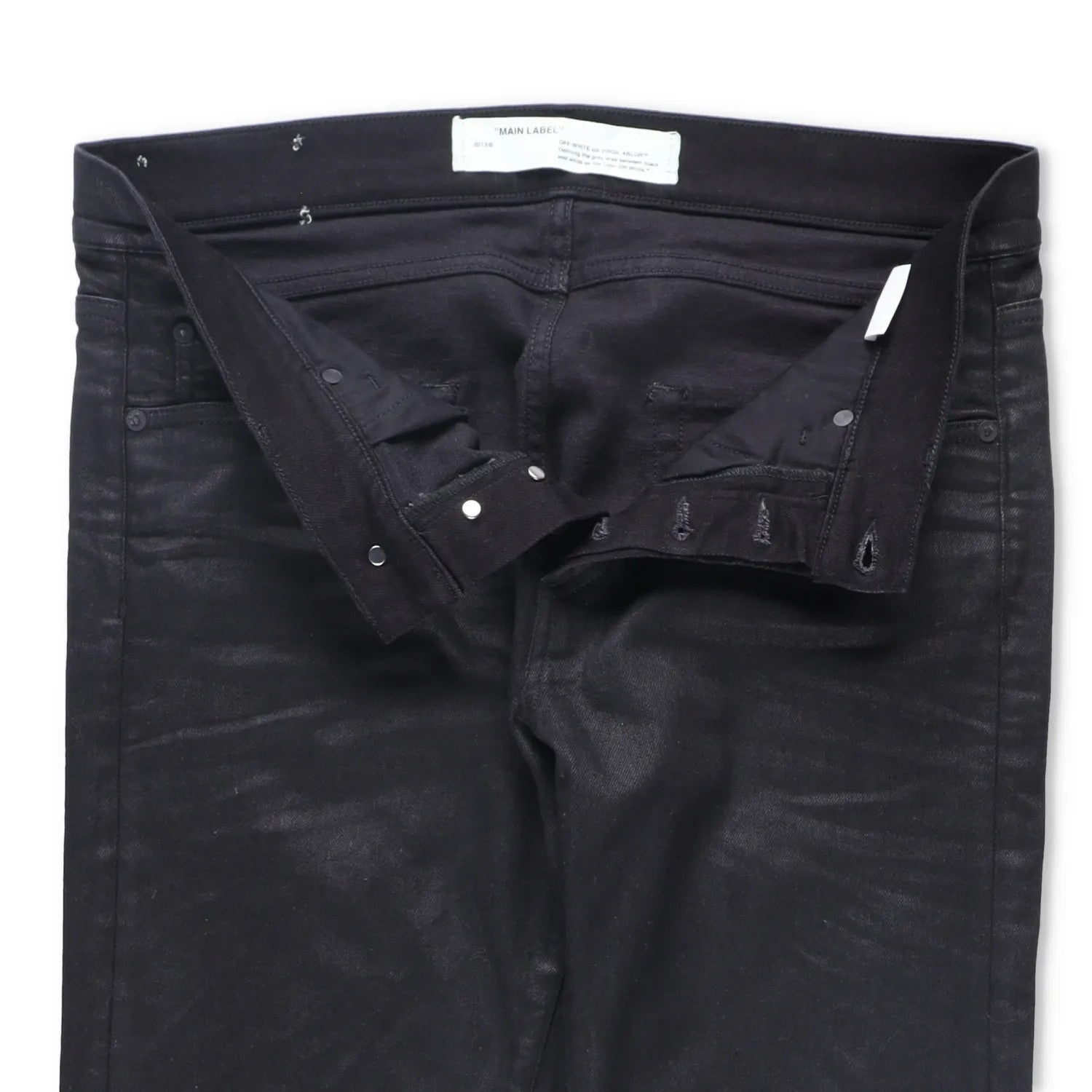 Off-White Mens Jeans Cotton Blend Straight Leg Black Denim Dark Size 34 RRP 450 — View 6