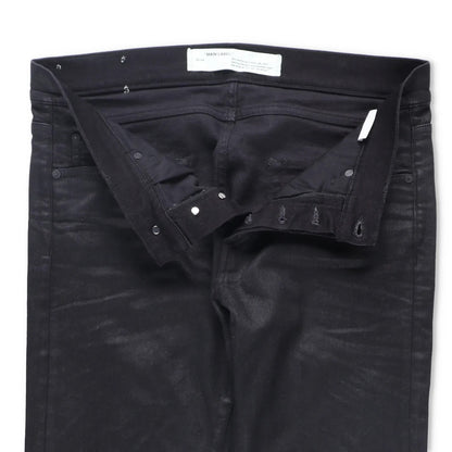 Off-White Mens Jeans Cotton Blend Straight Leg Black Denim Dark Size 34 RRP 450 — View 6