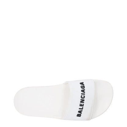 BALENCIAGA Women Piscini Pool Slide Rubber Flat Heel Sandal White UK 4 RRP 310 — View 7