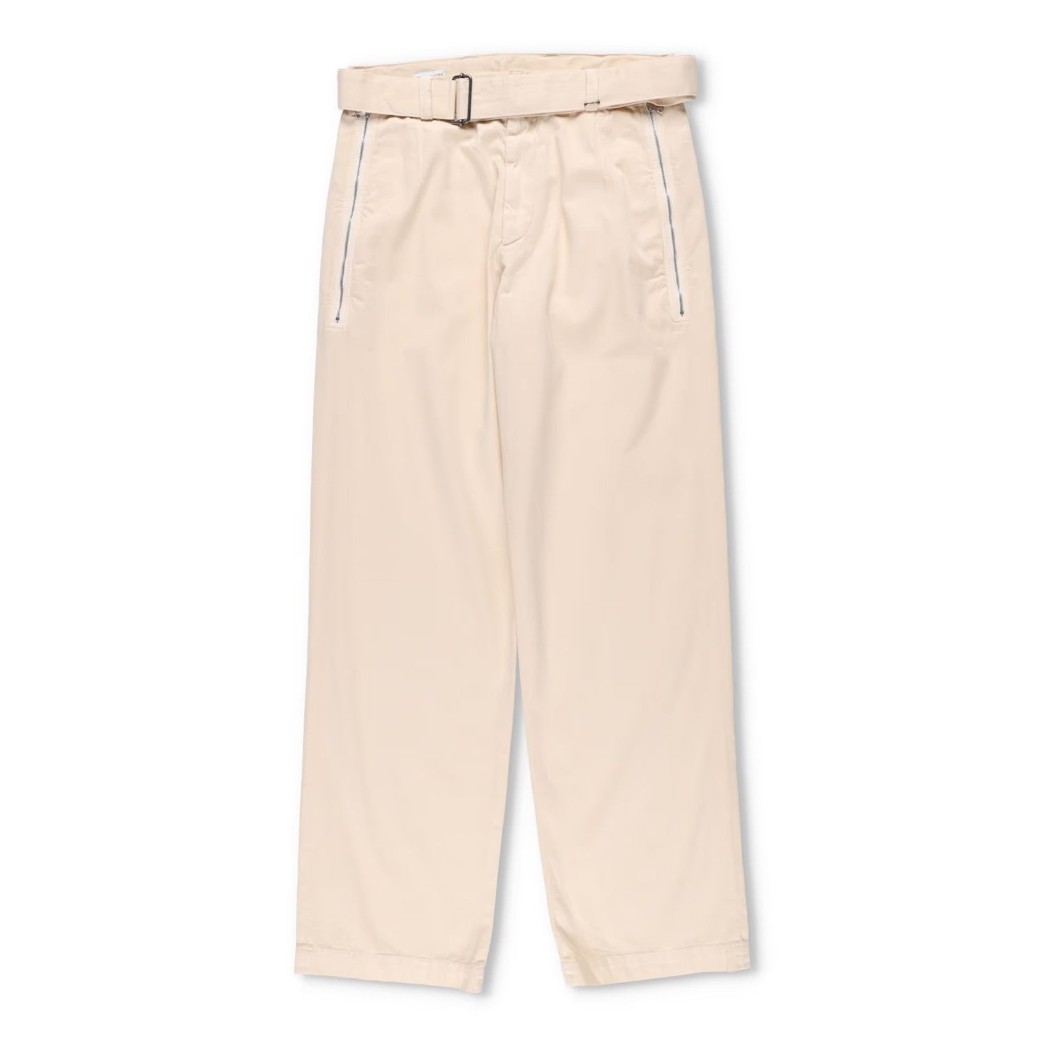 DRIES VAN NOTEN Mens Trousers Cotton Beige Pleated Buckle Size 48 RRP 450