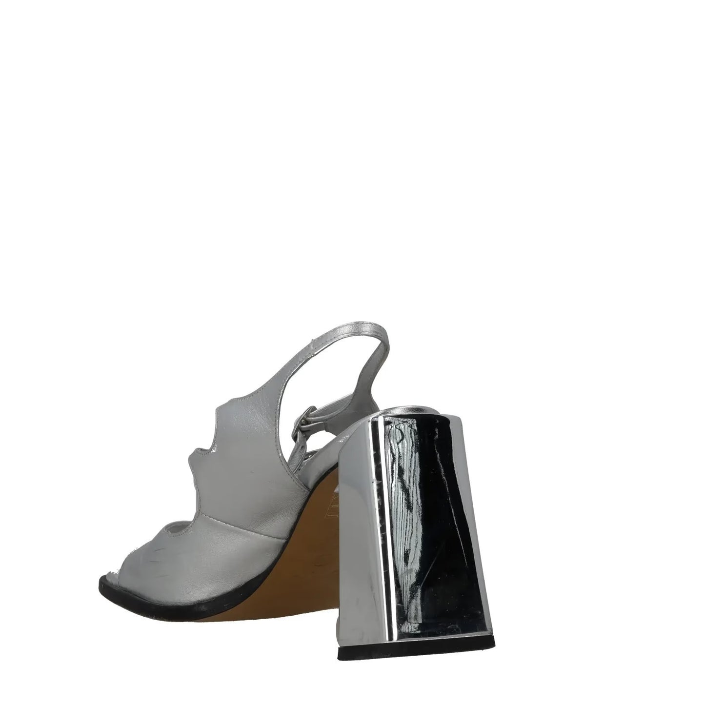 CAREL PARIS Womens Vendome Silver Leather Slingback Sandals Bow UK 5 RRP 470 — View 5