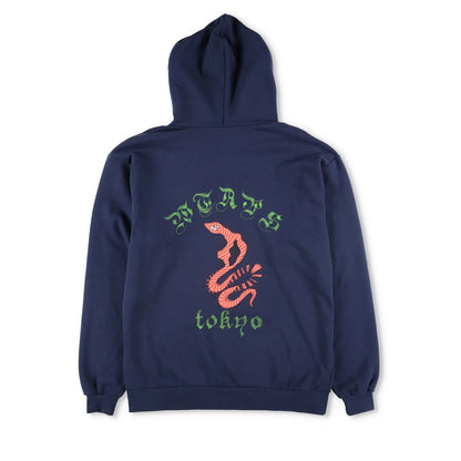 WTAPS Mens Hoodie Blue Cotton Kangaroo Pocket Logo Pullover Size X 04 RRP 200 — View 8