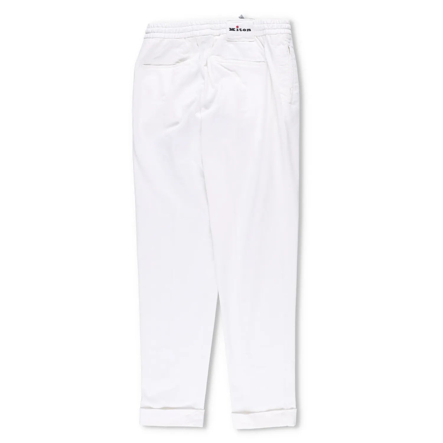 KITON Mens Trousers Cotton Blend Dress Pants White Slash Pockets Size 36 RRP 800 — View 9