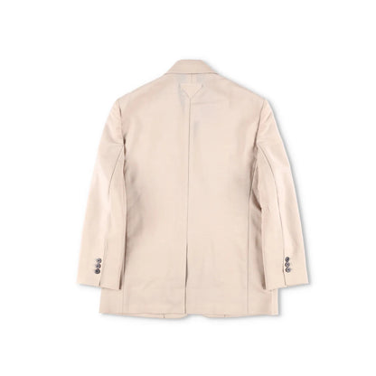 PRADA Women Blazer Jacket Long Sleeve Single Breasted Beige Suit Size 42 RRP2954 — View 11