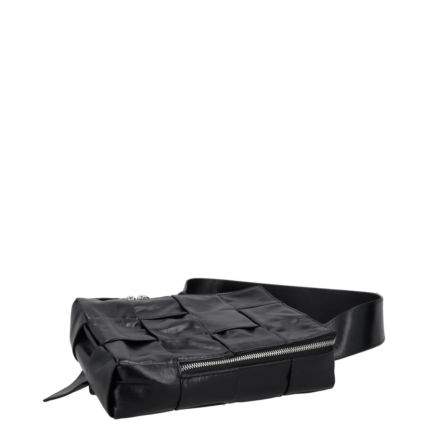 BOTTEGA VENETA Mens Intreccio Cassette Sling Crossbody Bag Black S RRP 1710 — View 2