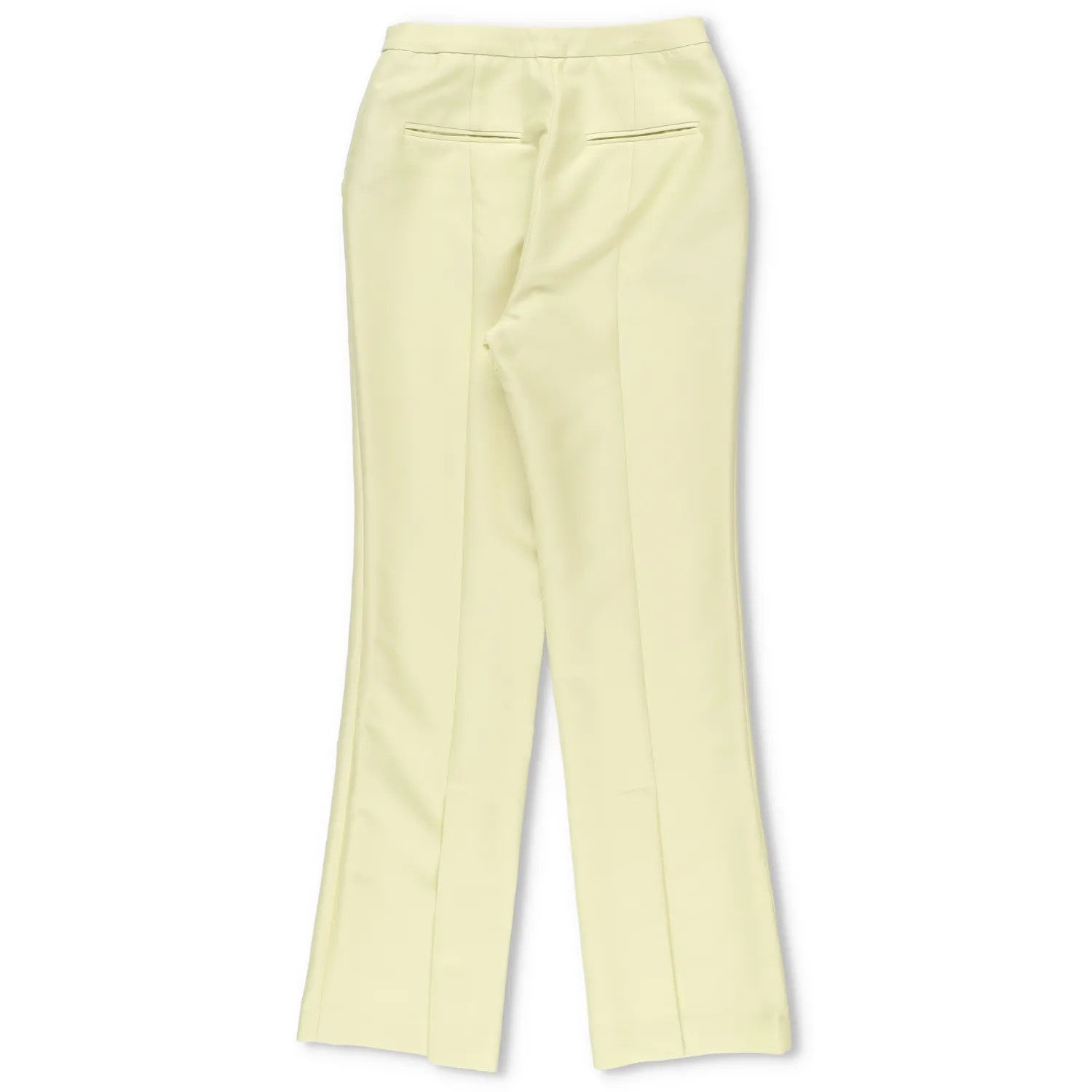 LVIR Womens Flared Trousers Back Slit Wool Blend Pants Green Size S RRP 235 — View 9