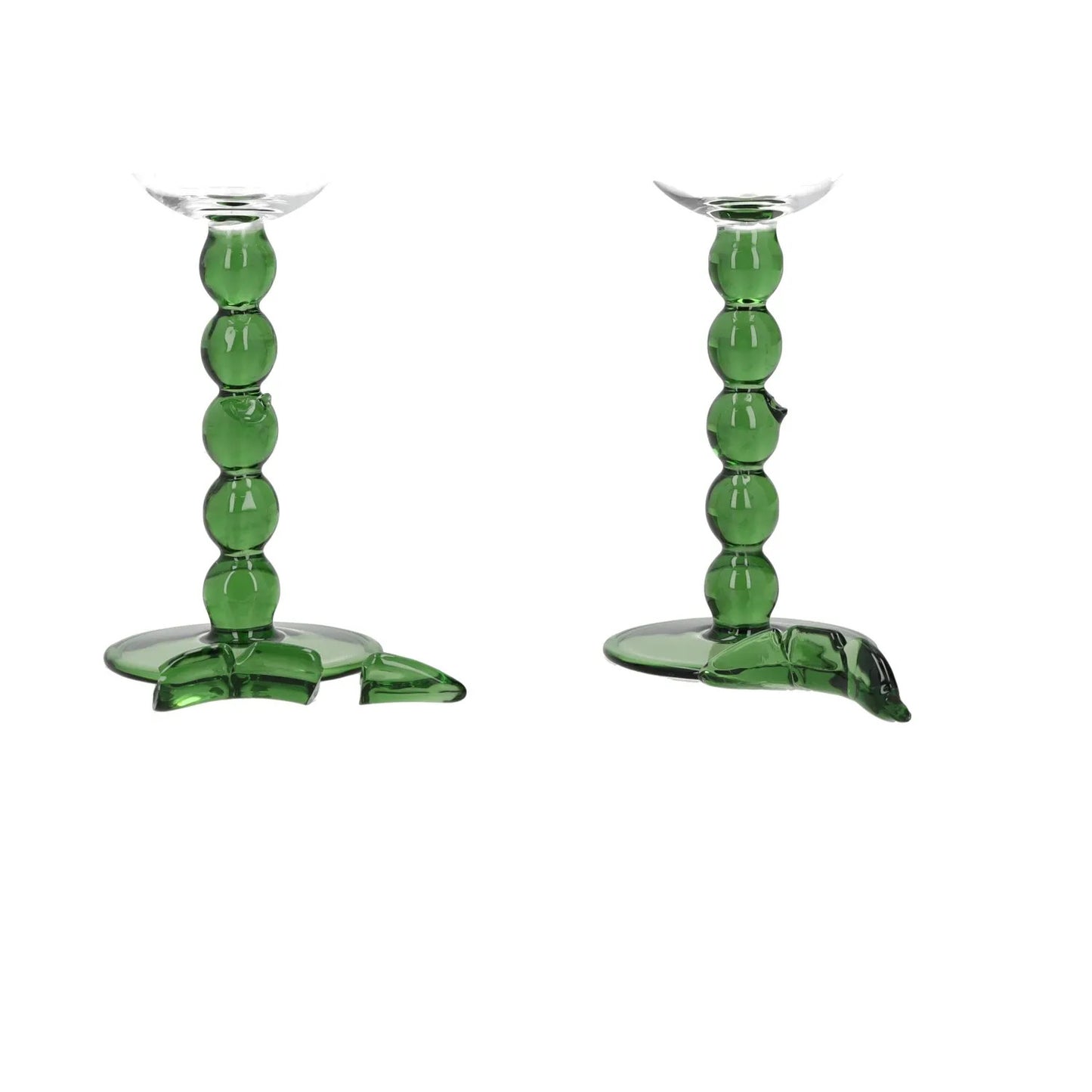 MAISON BALZAC Wine Glasses Glass Clear Green Stem Two Piece One Size RRP 50 — View 8