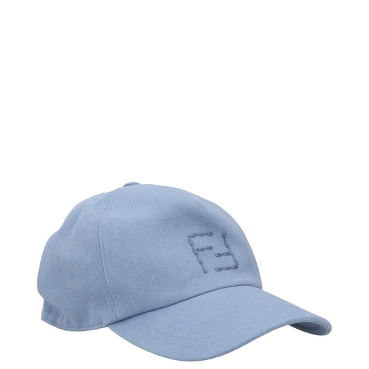FENDI Mens Baseball Hat Ff Stitches Blue Adjustable Fit One Size RRP 380