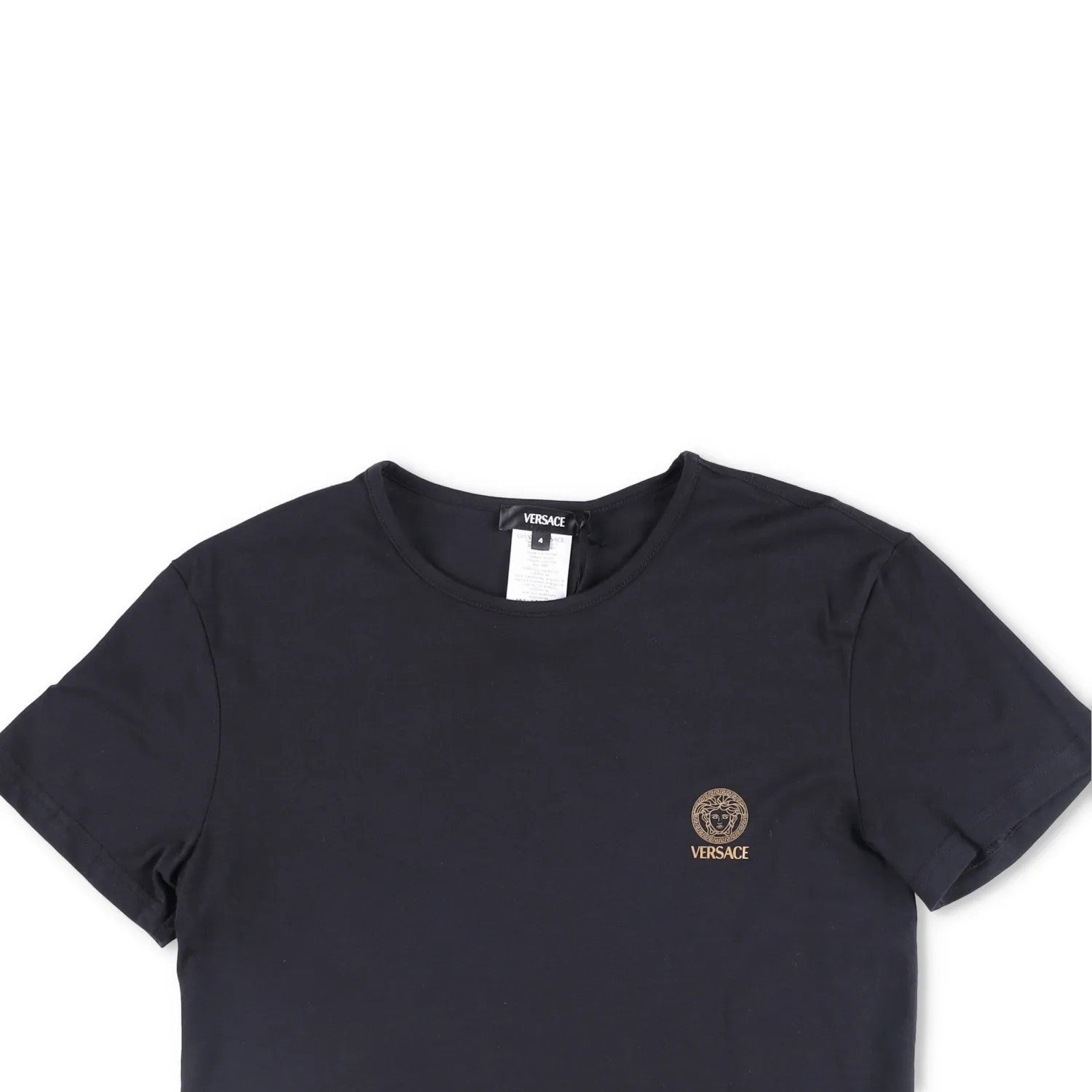 VERSACE Mens T-Shirt Bi-Pack Jersey Topeka Cotton Organic Black Size 4 RRP 145 — View 2