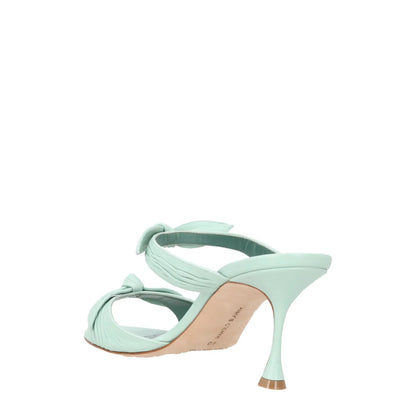 MANOLO BLAHNIK Womens Lollo 70 High Heel Double Strap Sandal Leather UK7 RRP 909 — View 5