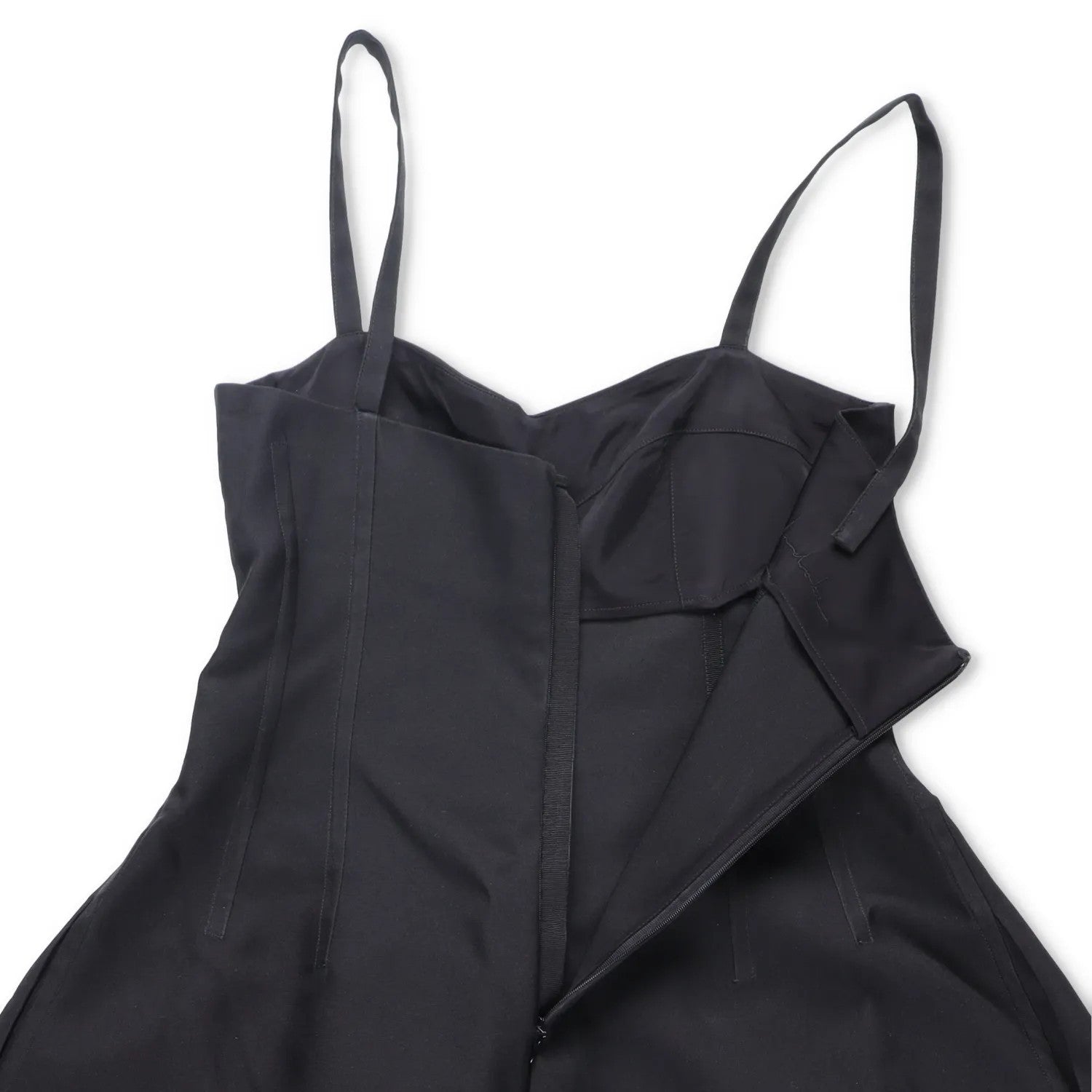 JIL SANDER Womens Midi Dress Strap Bustier Flare Black Strappy Size 34 RRP 2093 — View 9
