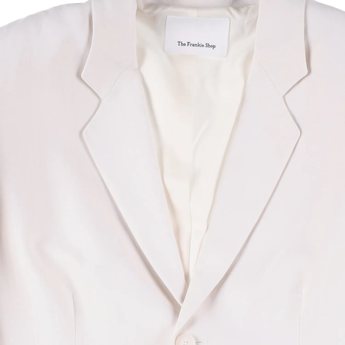 FRANKIE SHOP Womens Aiden Single Breasted Blazer Linen White Size S RRP 350 — View 6