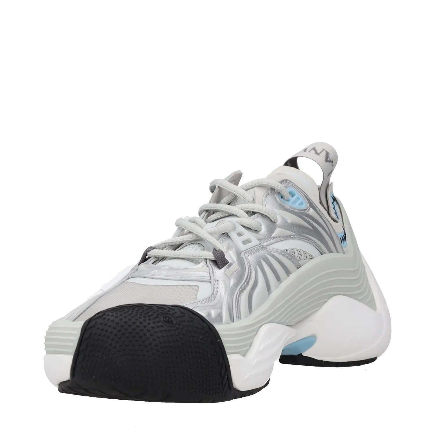 LANVIN Womens Trainers Grey Leather Sneaker Low Top Lace Up UK 3 RRP 700 — View 3