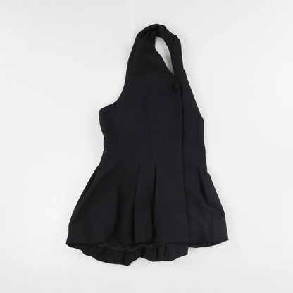 TOVE Womens Black Virgin Wool Halter Neck Crop Blouse Button Detail UK 38 RRP695 — View 2