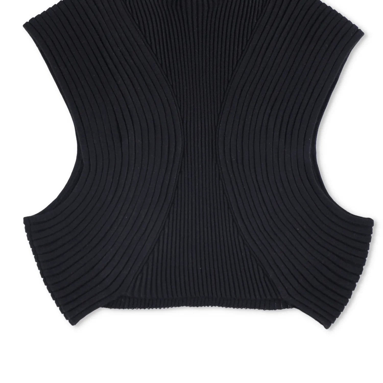 CHLOE Womens Tank Top Cropped High Neck Sleeveless Basic Black Size M RRP 600 — View 3