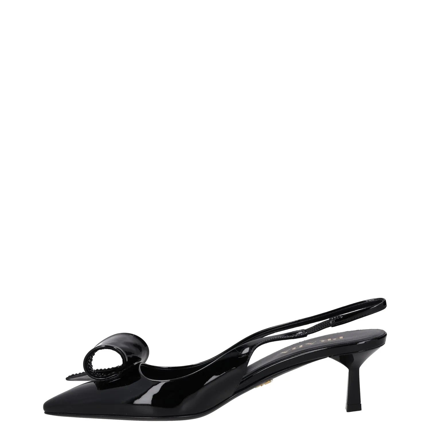 PRADA Womens Modellerie Torchon 55 Mid Heel Point Toe Pumps Black UK6 RRP 1320 — View 4