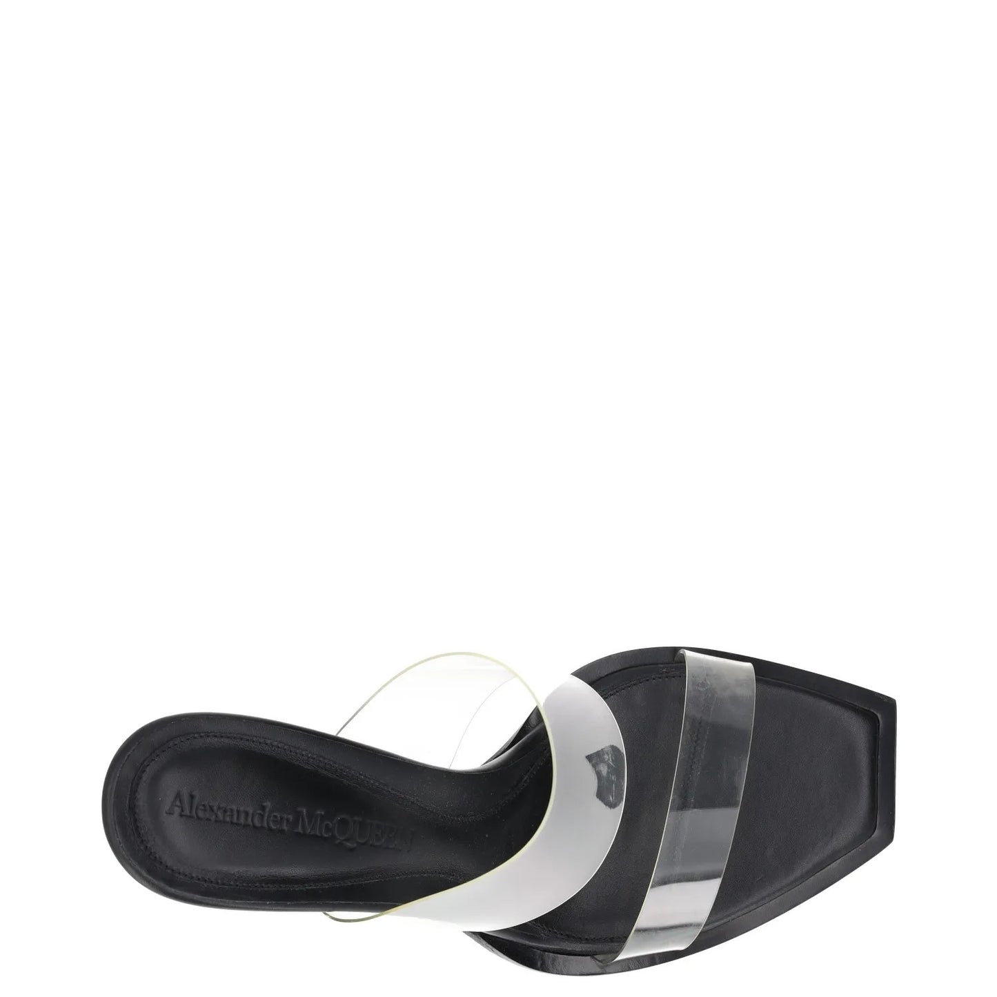 ALEXANDER MCQUEEN Womens Stiletto Heels Black Synthetic Clear Straps UK3 RRP 700 — View 8