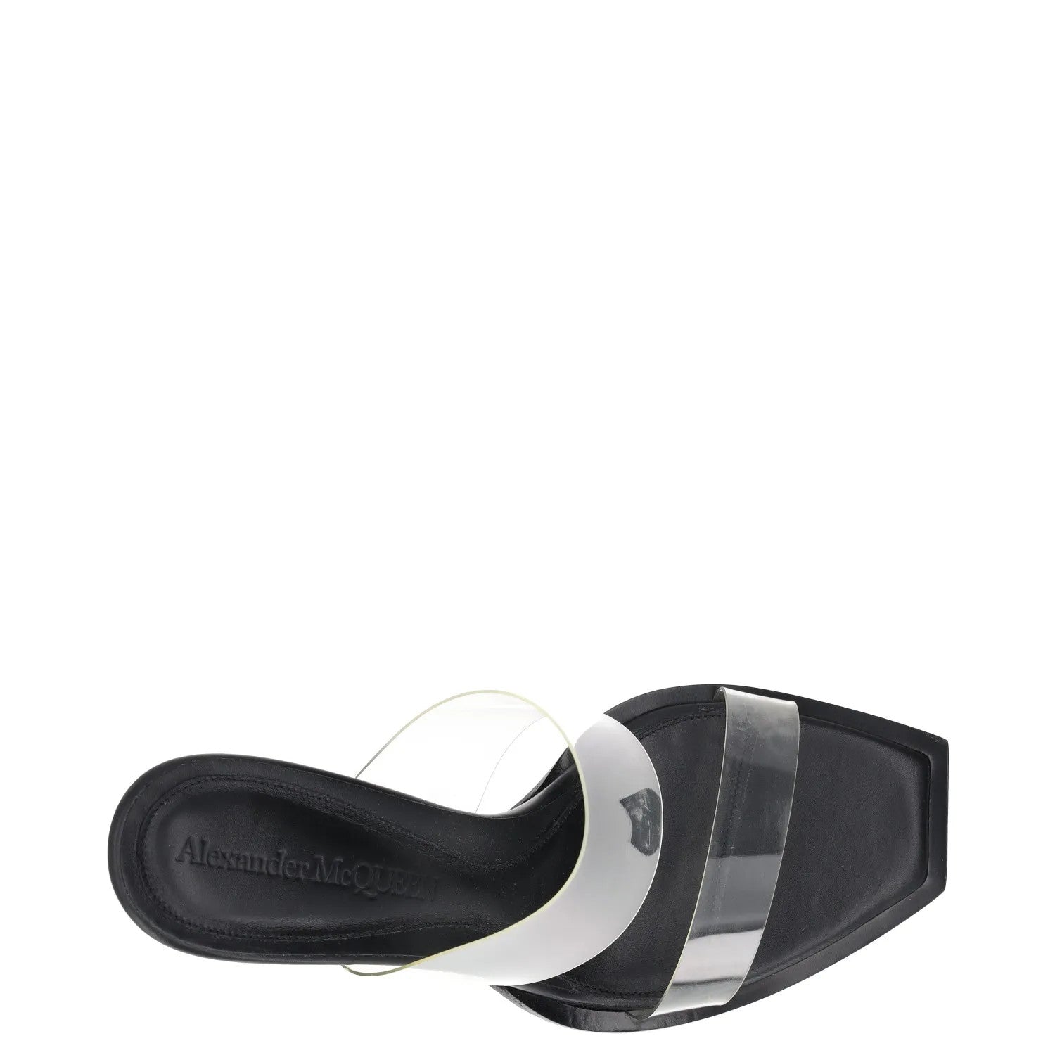 ALEXANDER MCQUEEN Womens Stiletto Heels Black Synthetic Clear Straps UK3 RRP 700 — View 8