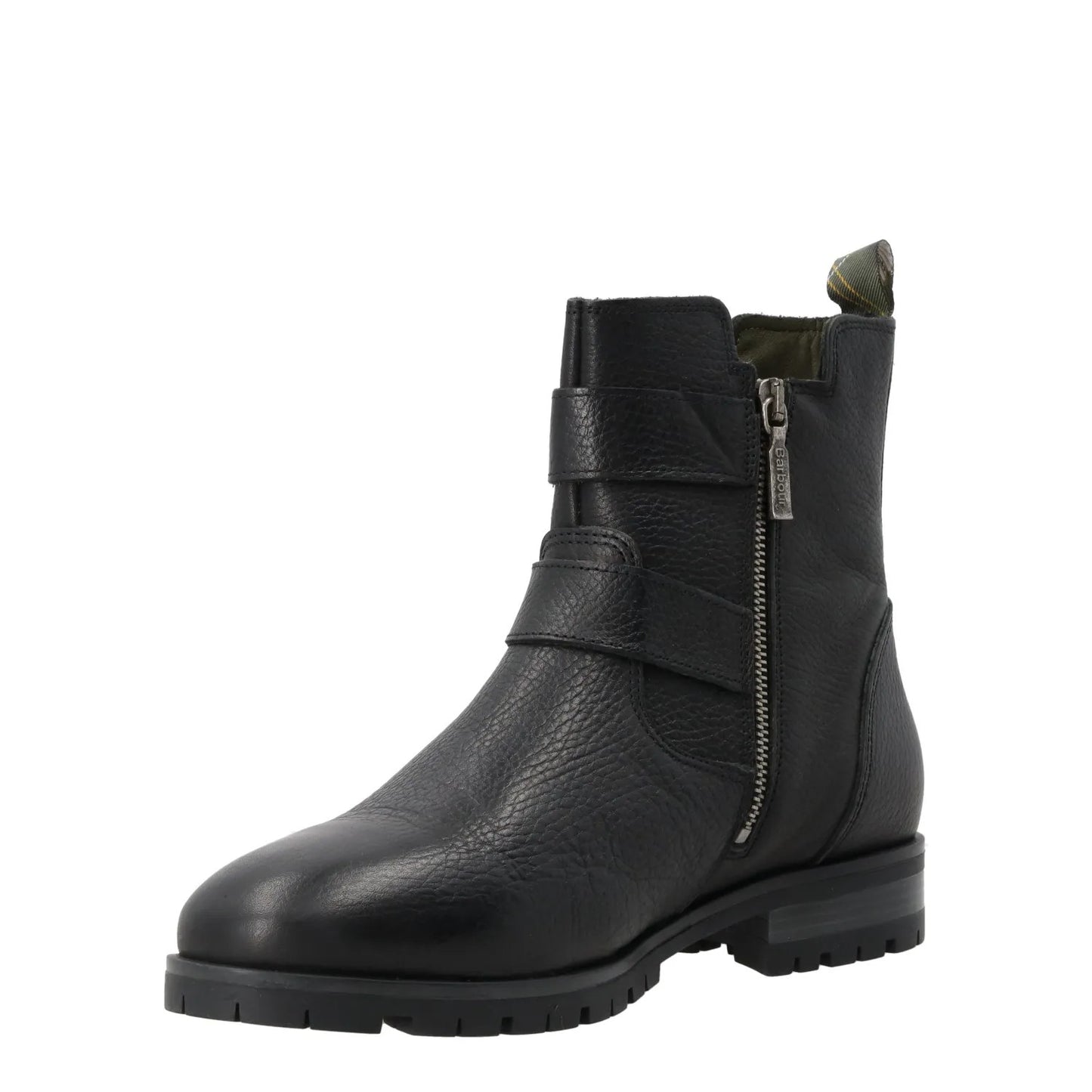 BARBOUR Womens Marina Ankle Boots Leather Black Two Silver Buckles UK 3 RRP 140 — View 4