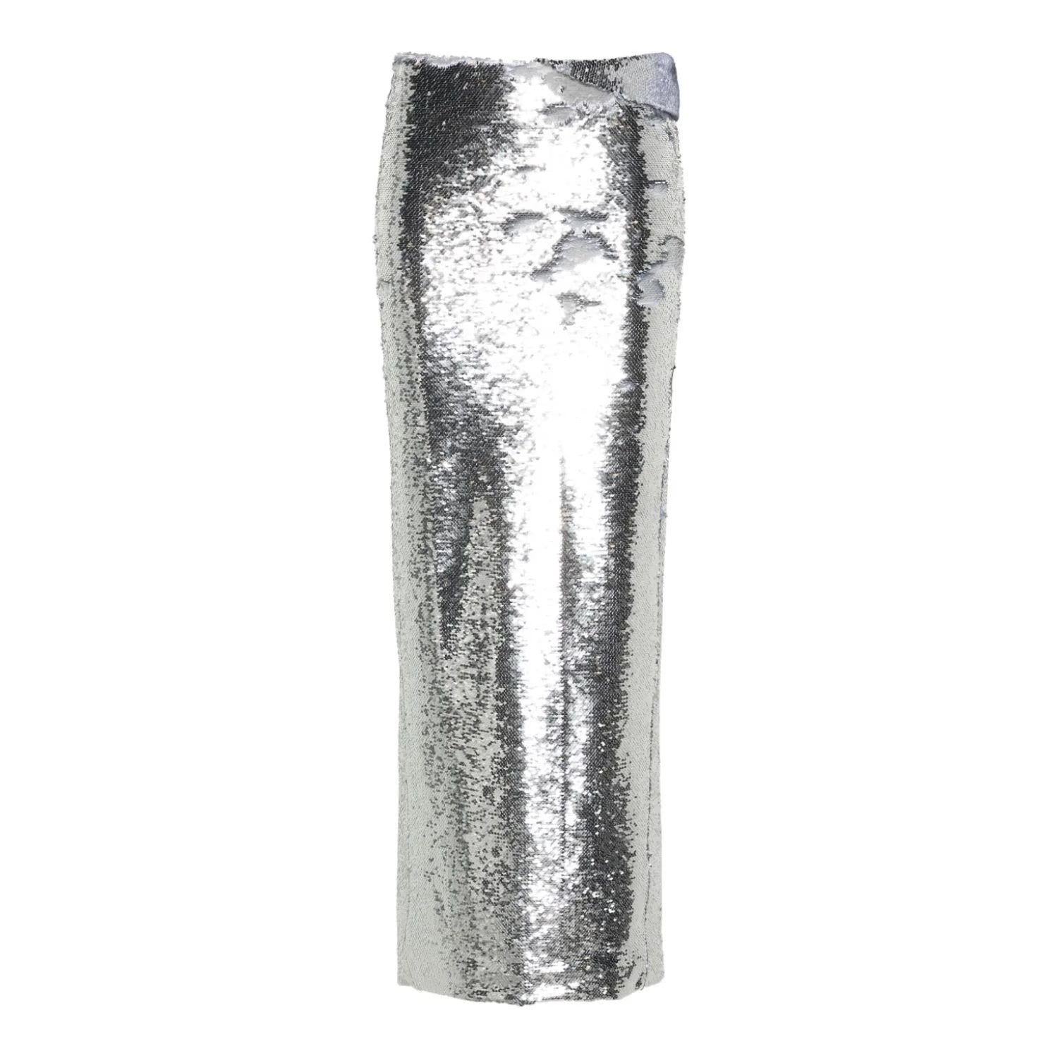 LAQUAN SMITH Womens Maxi Skirt Metallic High Rise Long Satin Size XS RRP 1115