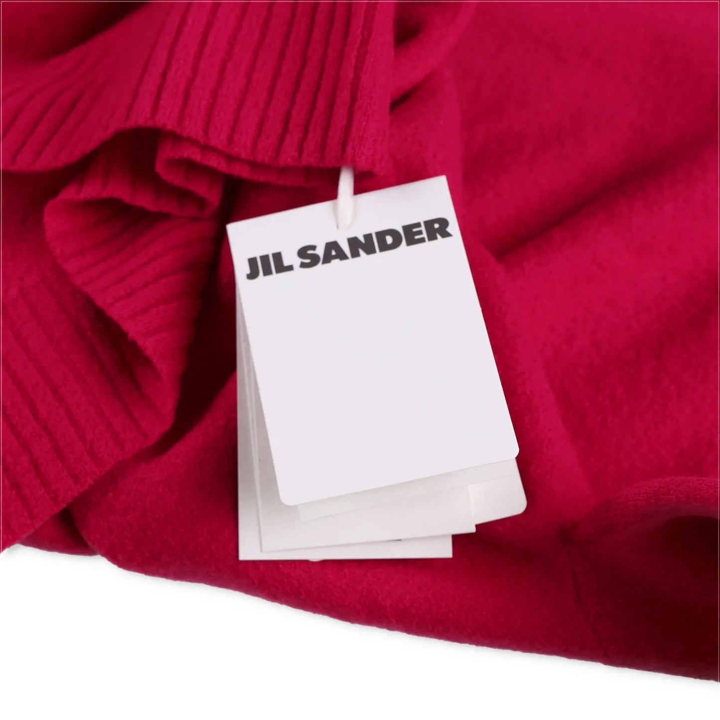 JIL SANDER Mens Fine Boiled Wool Crew Neck Jumper Pullover Red Size 50 RRP 660 — View 5