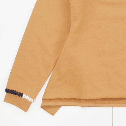 JW ANDERSON Asymmetric Contrast Stitch Crew Sweat Cotton Womens Tobbaco M RRP245 — View 5