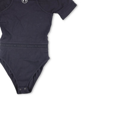 MARINE SERRE Organic Cotton Rib 2X2 Body Black Bodysuits Size XS RRP 260 — View 4