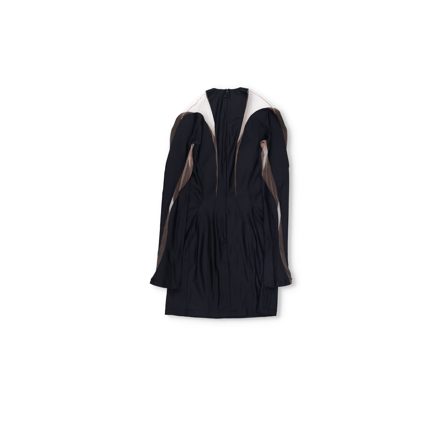 MUGLER Bodycon Mini Dress Black Nude 01 Black Mini Dresses Size 40 RRP 650 — View 6