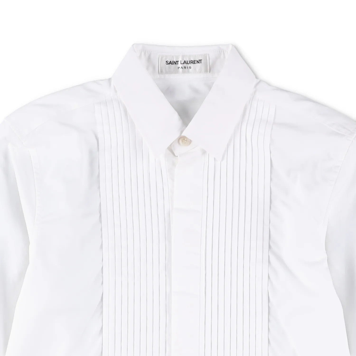SAINT LAURENT Womens Top Shirt Long Sleeve Collared Button Up White 34 RRP 645 — View 6
