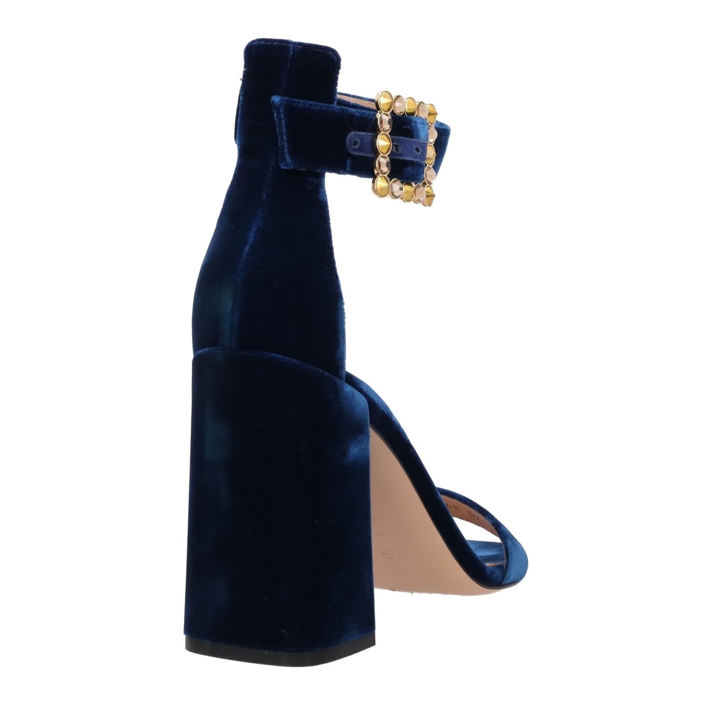 GIANVITO ROSSI Womens Sandals Strappy Blue Leather High Block Heel UK 6 RRP 910 — View 6