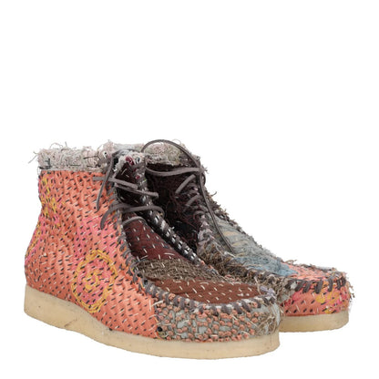BY WALID Mens Moccasin High Top Shoes Multicoloured Leather Lace Up  UK 8 RRP700 — View 8