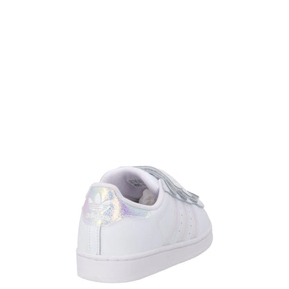 ADIDAS Girls Superstar Sneaker Leather Low Top White Trainers EU 34 RRP 55 — View 6