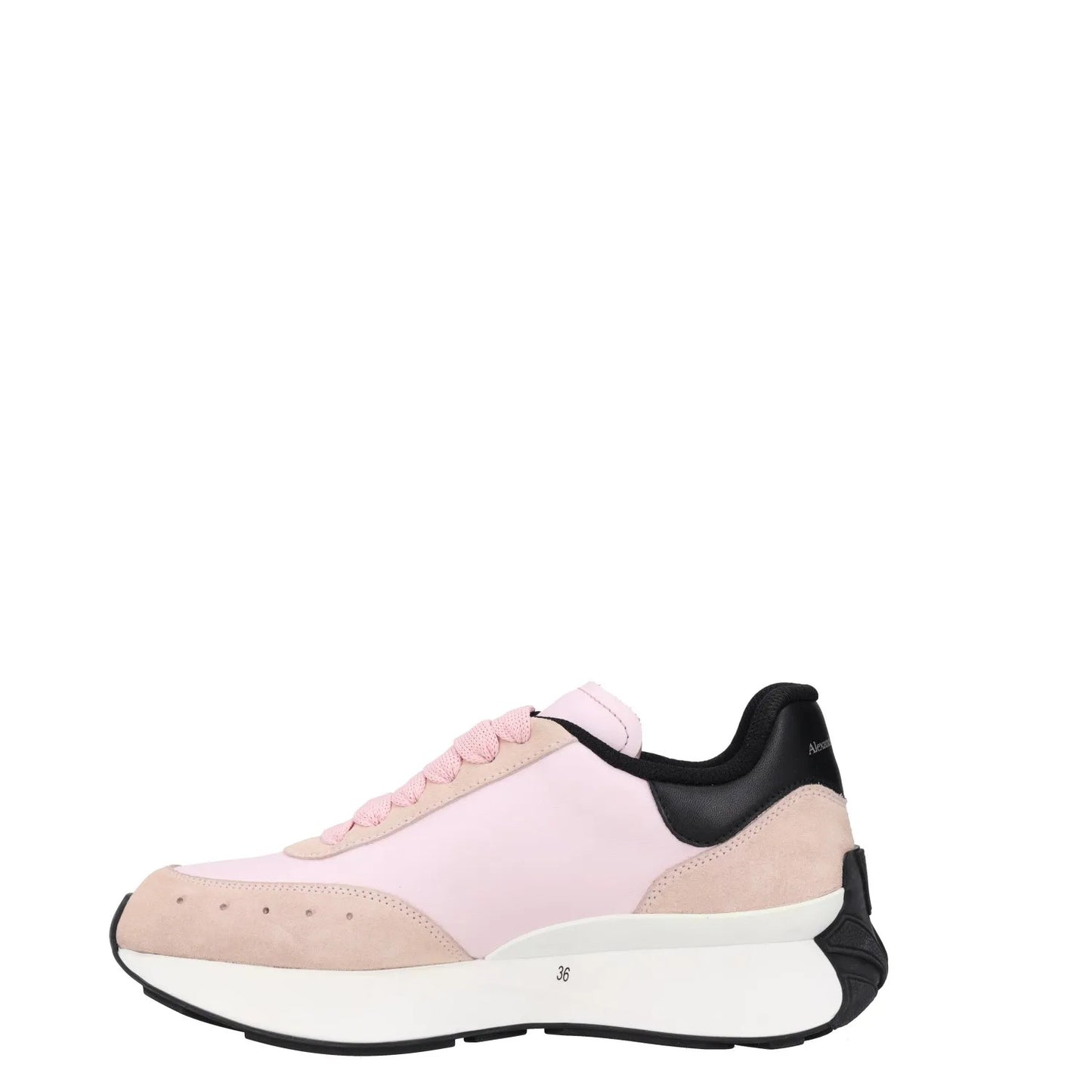 ALEXANDER MCQUEEN Womens Trainer Pink Leather Sneaker Low Top Lace Up UK3 RRP650 — View 4