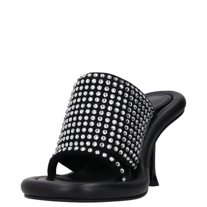 JW ANDERSON Womens Heels Black Leather Studded Open Toe Slip On UK 5 RRP 600 — View 3