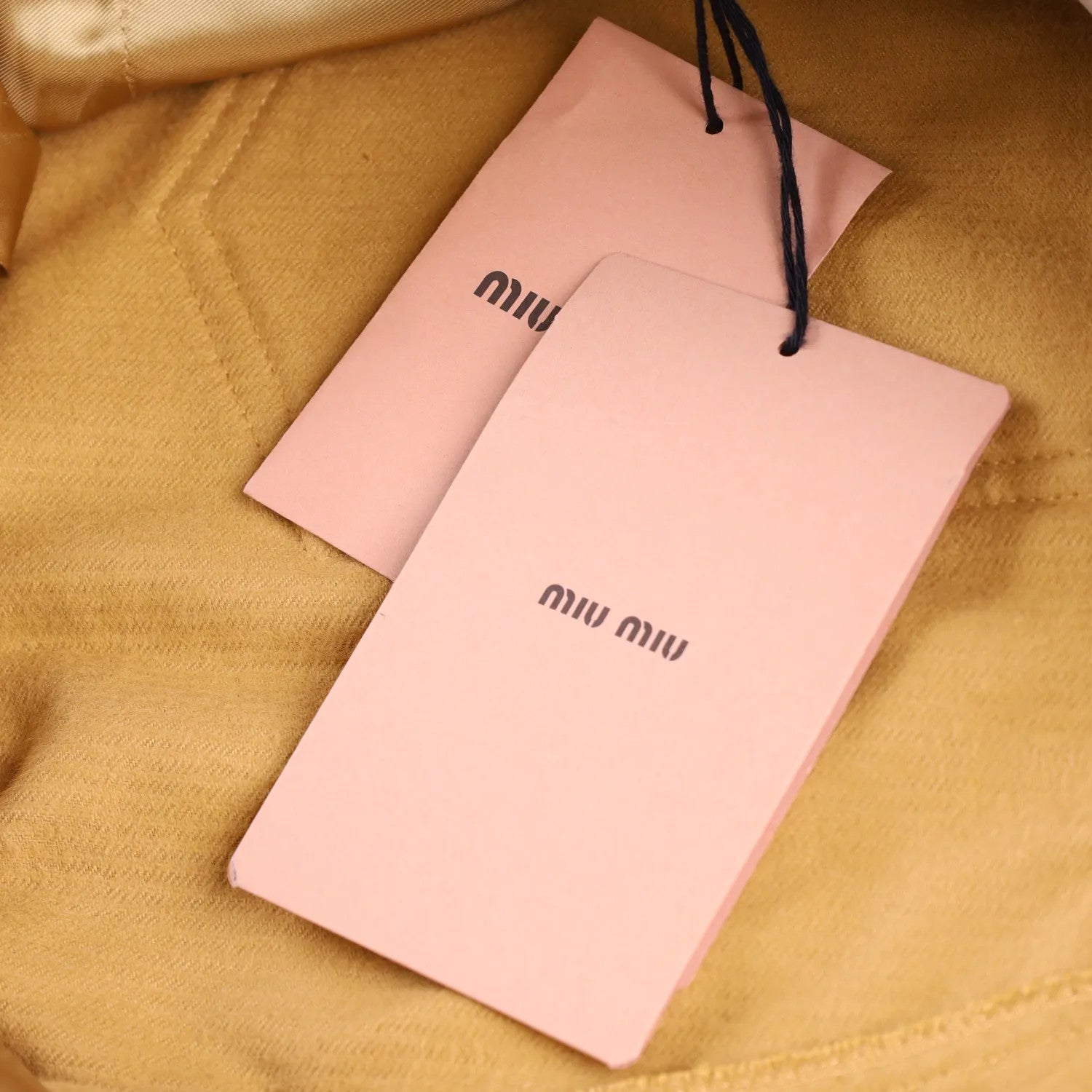 MIU MIU Men Velluto Coste Chino Trousers Yellow Corduroy Slash Pocket 46 RRP1220 — View 9