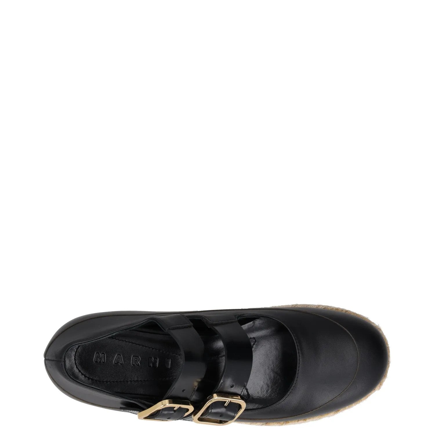 MARNI Womens Espadrille Sandals Black Leather Buckle Strappy UK 4 RRP 250 — View 7