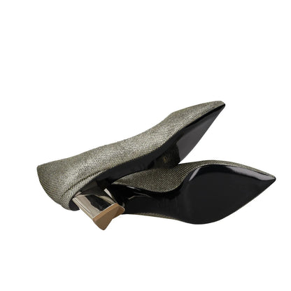 NICHOLAS KIRKWOOD Womens Court Heels Gold Synthetic Block Heel UK 6 RRP 200 — View 8