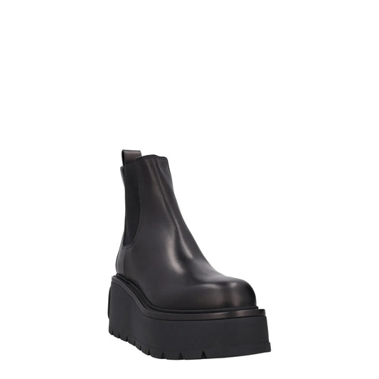 VALENTINO Women Chealsea Boots Black Leather Chunky Platform Sole UK6.5 RRP 1190 — View 2