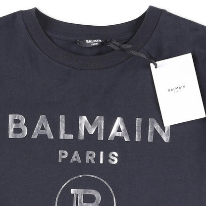 BALMAIN Womens T-Shirt Cotton Crew Neck Short Sleeve Logo Black Size 12 RRP 225 — View 6