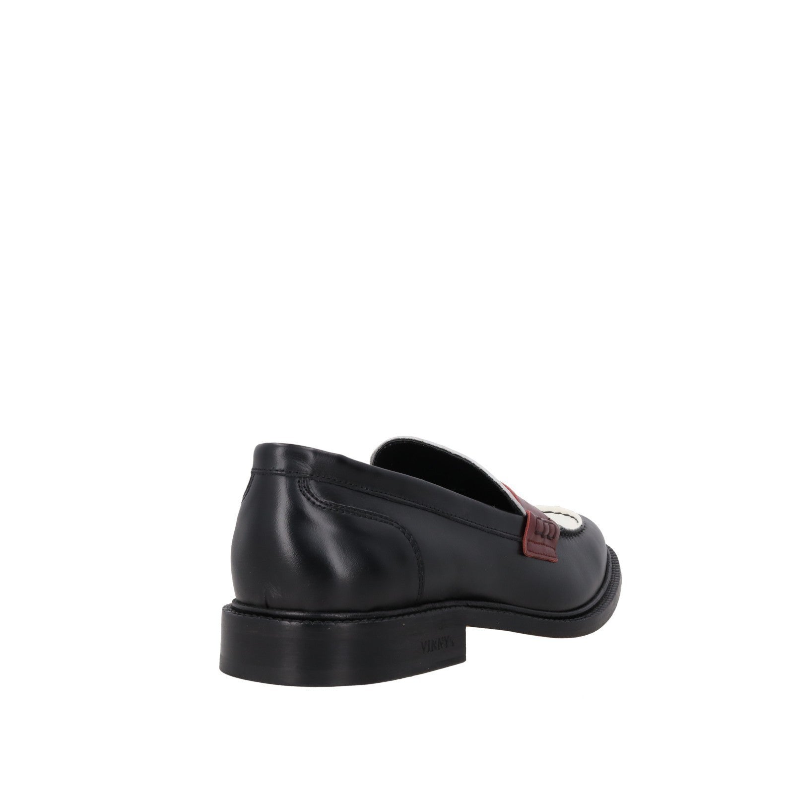 VINNYS Mens Townee Leather Tricolour Penny Loafers Black White Red EU 42 RRP 255 — View 6