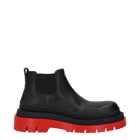 BOTTEGA VENETA Womens Block Heel Booties Black Leather Red Sole UK 5 RRP 1080
