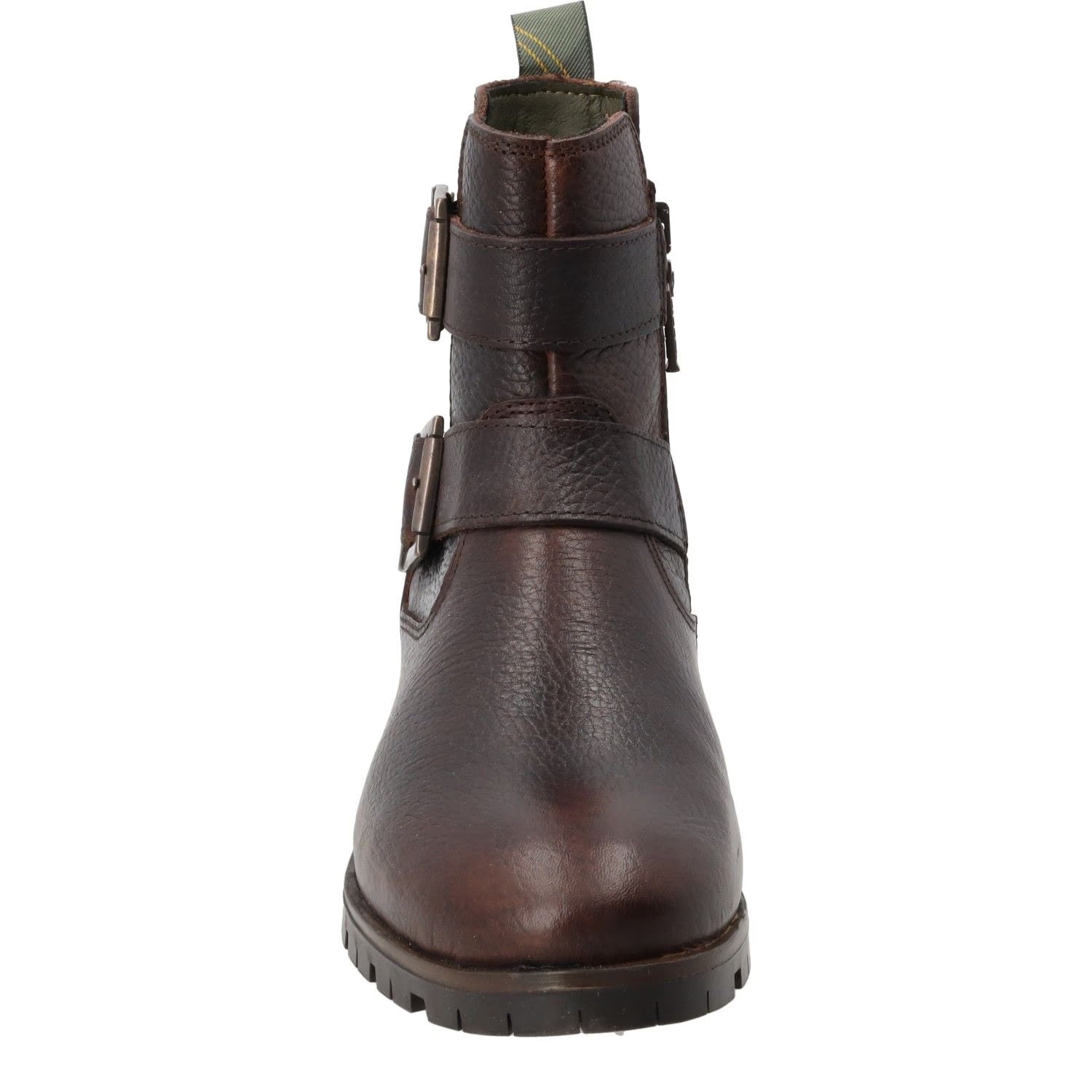 BARBOUR Womens Marina Ankle Boots Leather Brown Two Gold Buckles UK 4 RRP 140 — View 3
