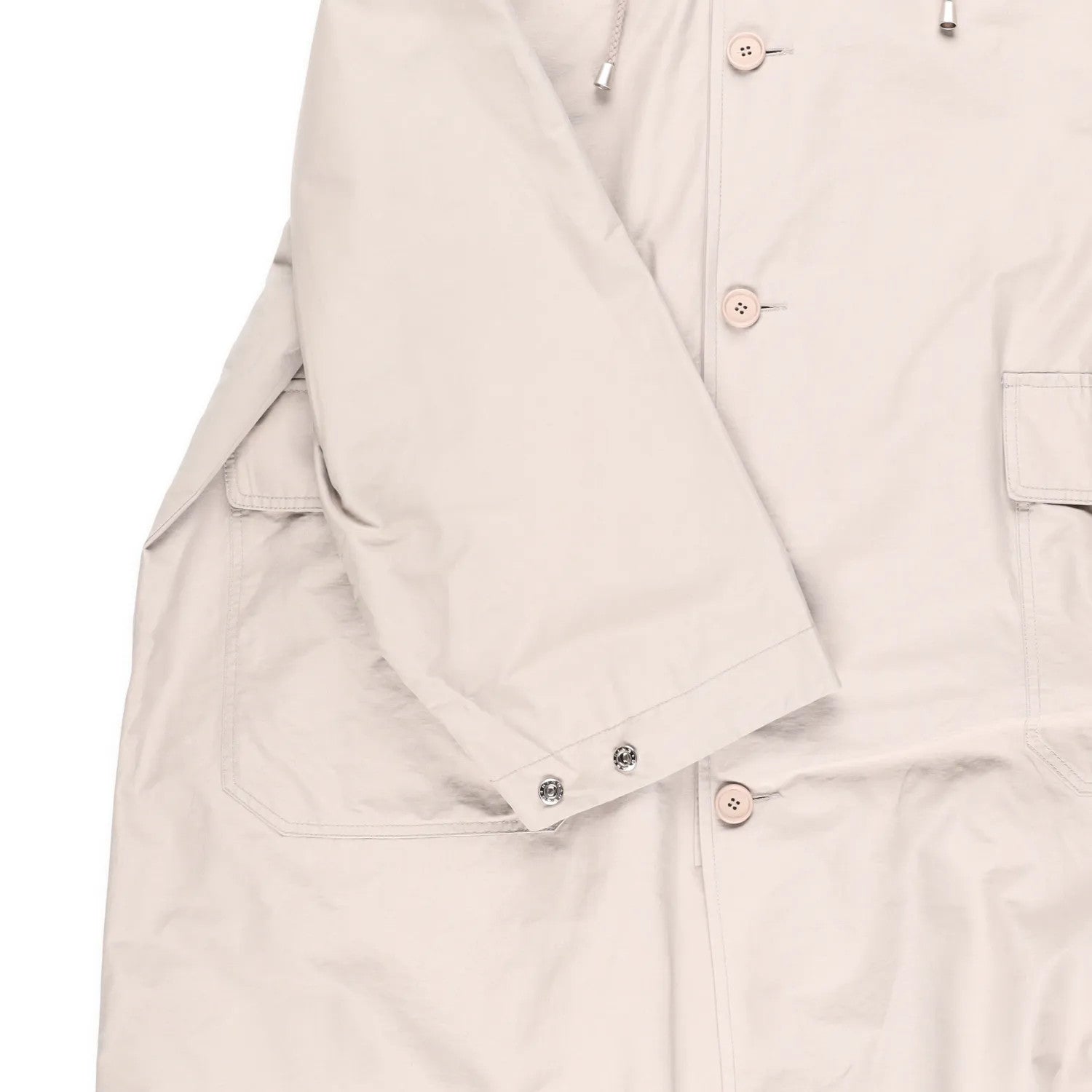 THE FRANKIE SHOP Womens Parka Jacket Cotton Nylon Blend Beige Size XS - S RRP350 — View 3